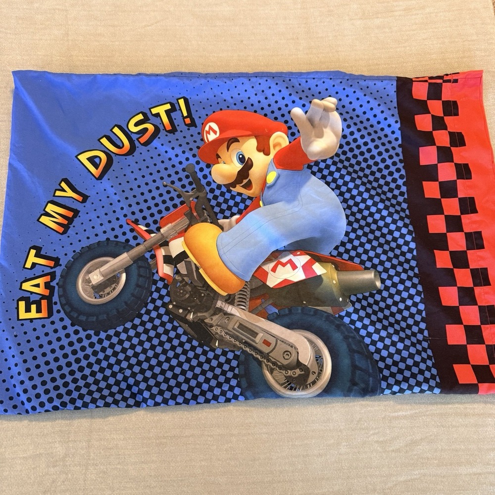 Nintendo Mario Kart Pillowcase Lot of 4 Mario Luigi Yoshi Bowser Donkey Kong - Picture 4 of 5